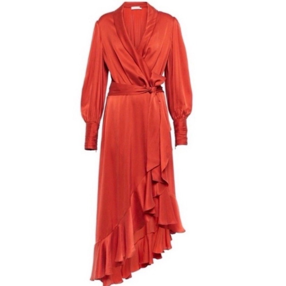 ❤️ ZIMMERMAN SILK WRAP MIDI DRESS EUC❤️